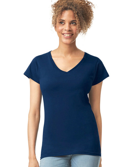 Goedkope Dames T-shirt V hals Gildan Softstyle 64V00L