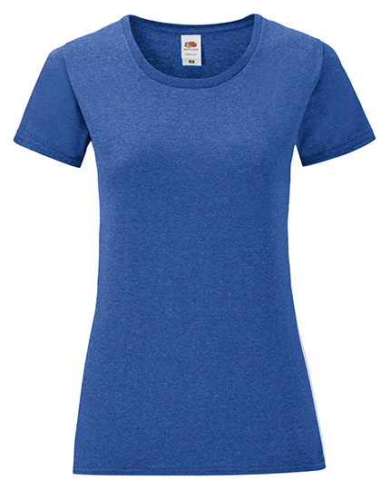 Dames T-shirt Iconic Fruit of the Loom 61-432-0 - Heather Royal