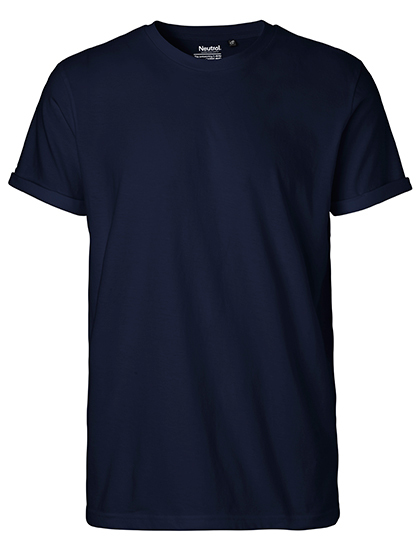 Heren T-shirt Neutral Roll Up O60012 - Navy