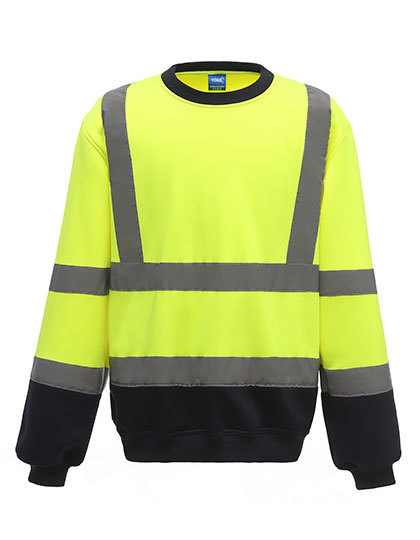 Sweater High Visibility HVJ510 High-Vis Yellow-Navy