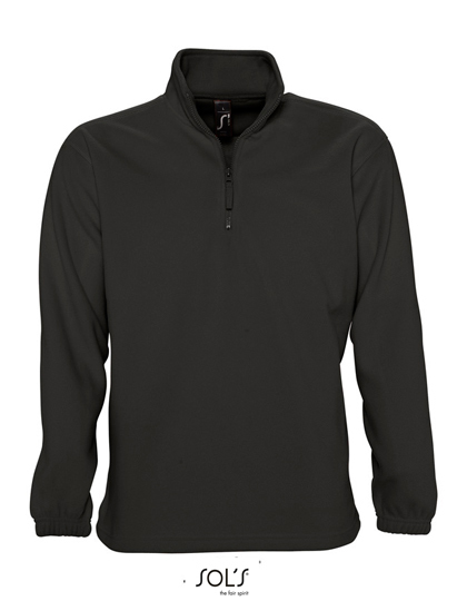 Heren Fleece Sweater Sol's Ness 56000 Zwart