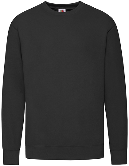 Heren Sweater Fruit of the Loom Lightweight Set-In 62-156-0 Black