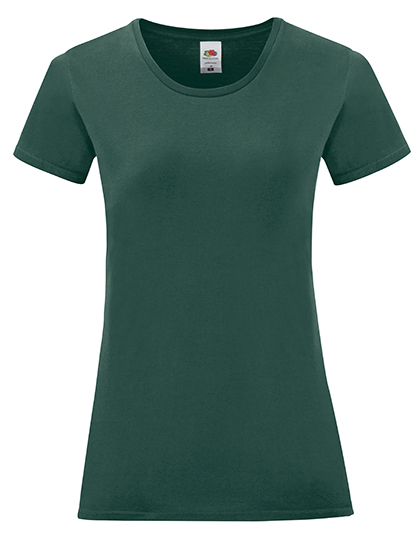 Dames T-shirt Iconic Fruit of the Loom 61-432-0 - Forest Green