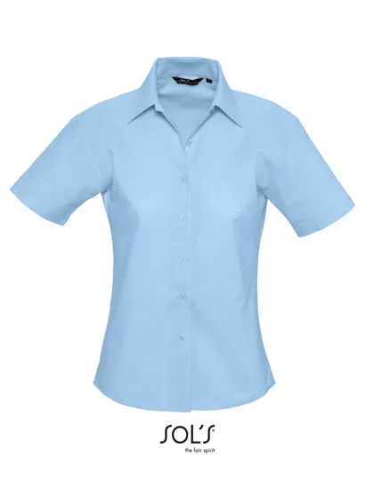 Dames Blouse Korte Mouw Sol's Elite 16030 in Dames Blouse Korte Mouw Sol's Elite 16030 Sky Blue
