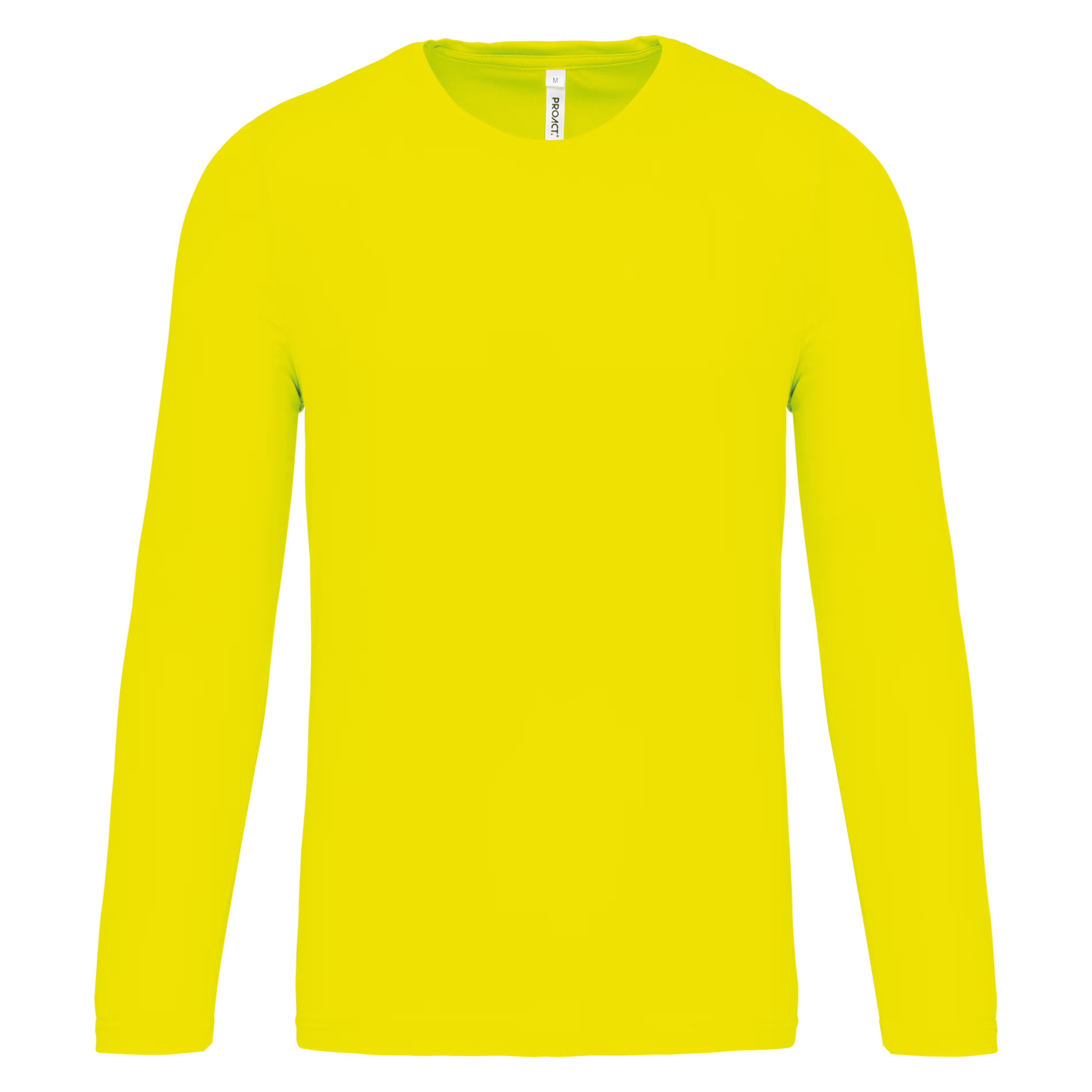 Heren Sportshirt Proact LS PA443 fluo geel