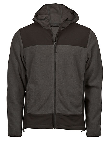 Heren Hoodie Fleece Vest Mountain Tee Jays 9124 Ashpalt-Black
