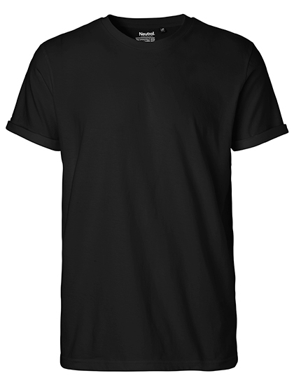 Heren T-shirt Neutral Roll Up O60012 - Black