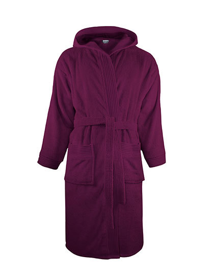 Badjas Hoodie The One Towelling T1-BH Plum