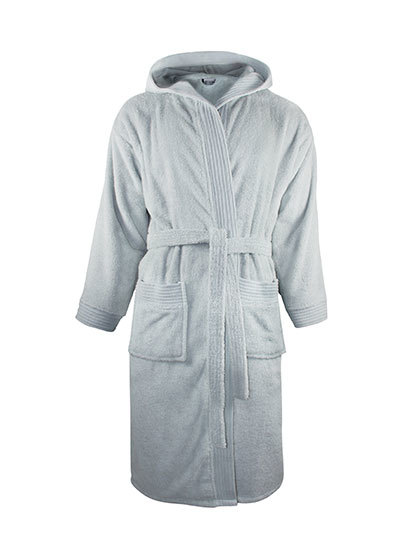 Badjas Hoodie The One Towelling T1-BH Zilver Grey