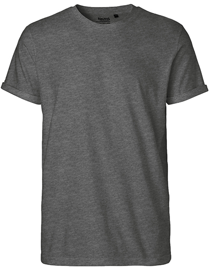 Heren T-shirt Neutral Roll Up O60012 - Dark Heather