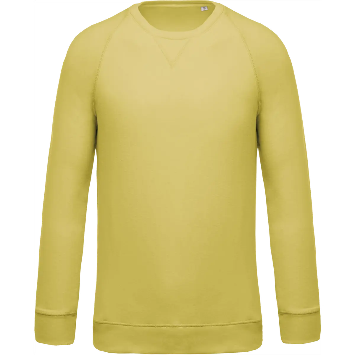 Heren Sweater Kariban BIO raglanmouwen K480 Lemon Yellow