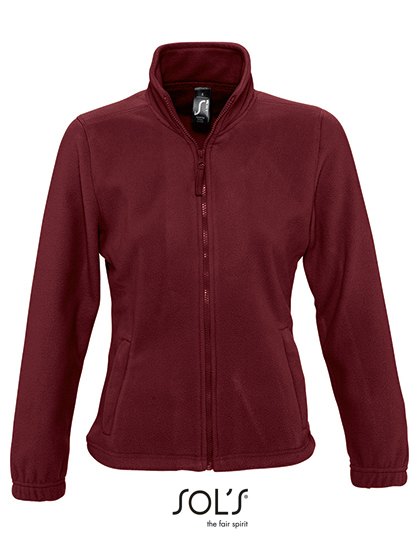 Dames Fleece Vest Sols North 54500 Burgundy