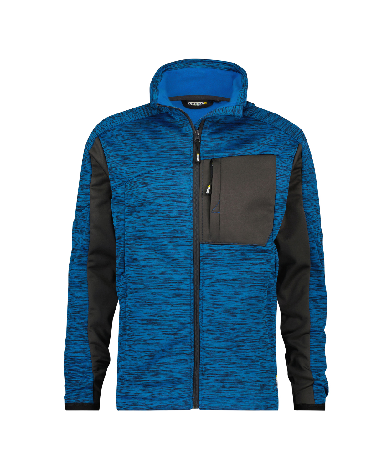 DASSY Fleece Vest Convex AZUUR BLAUW-ANTRACIET GRIJS