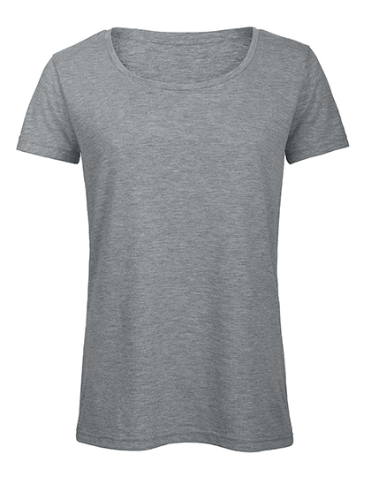 Dames T-shirt Triblend B&C TW056 - Heather Light Grey
