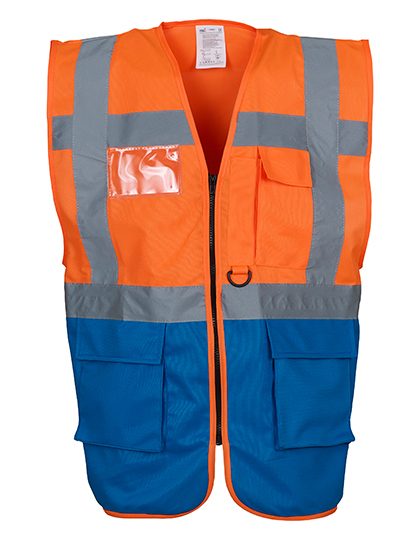 Veiligheidshesjes Yoko HVW801 Hi-Vis Oranje-Royal Blue