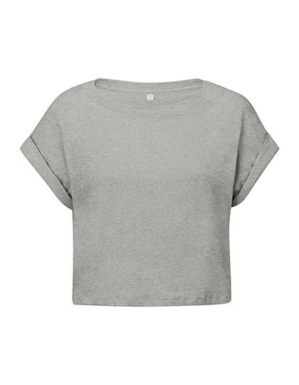 Dames T-shirt Organic Mantis Crop Top T M96 - Heather Grey Melange