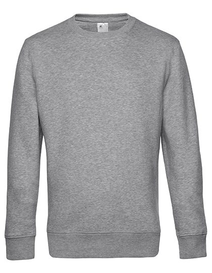 Heren Sweater B&C KING WU01K Heather Grey