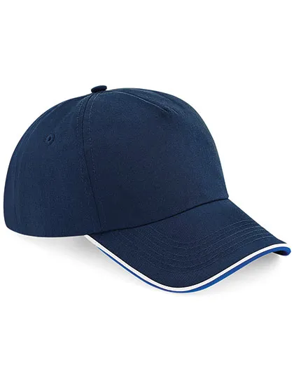 Cap 5 Panel Beechfield B25c in Cap 5 Panel Beechfield B25c - French Navy/Bright Royal/White