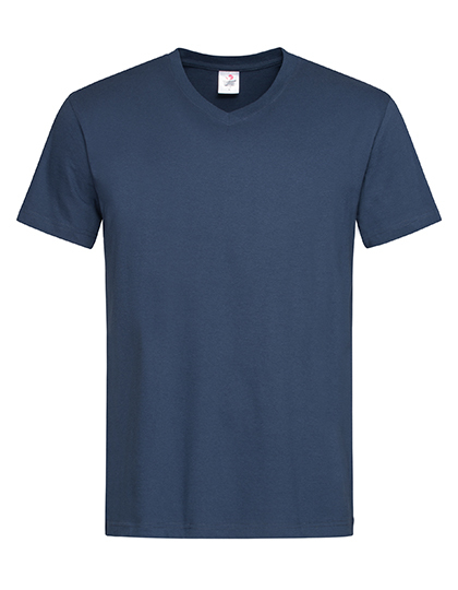 Heren T-shirt V Hals Stedman Classic-T ST2300 - Navy Blue