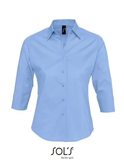 Dames Blouse 3/4 mouw Sol's Effect 17010 in Dames Blouse 3/4 mouw Sol's Effect 17010 Bright Sky