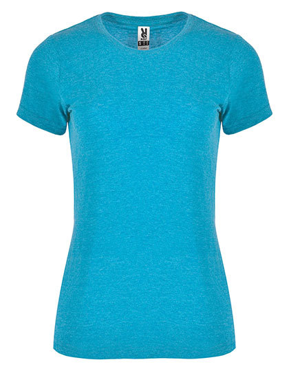 Dames T-shirt FOX Roly CA6661 - Heather Turquoise