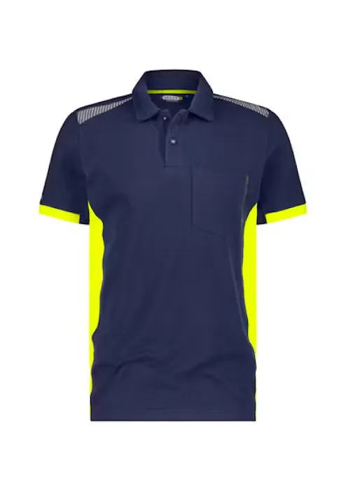 DASSY Polo Veracruz 710055 in DASSY Polo Veracruz 710055 NACHT BLAUW-FLUO GEEL