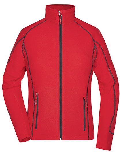 Dames Fleece Vest Daiber JN596 Rood-Carbon