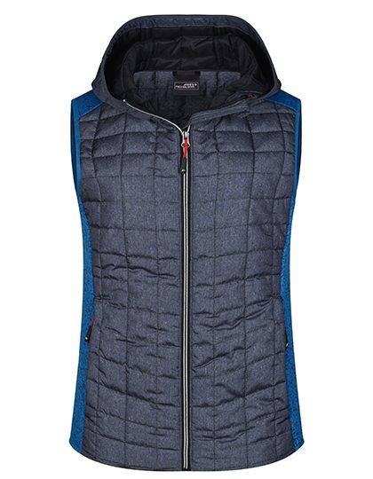Dames Bodywarmer Daiber Knitted Hybrid JN767 Royal blue-Anthracite