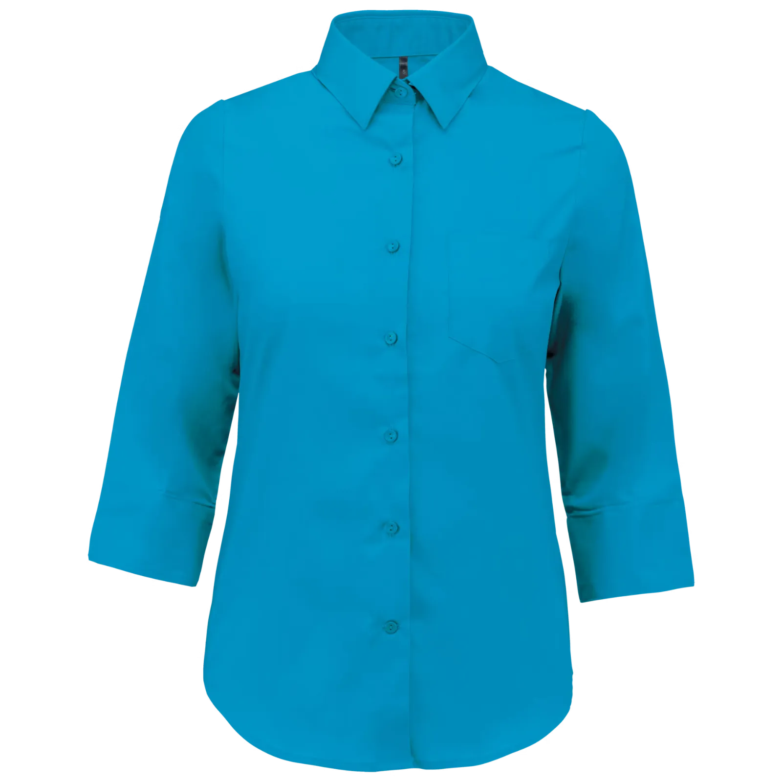 Dames Blouse 3/4 mouw Kariban K558 in Dames Blouse 3-4 mouw Kariban K558 BRIGHT TURQUOISE