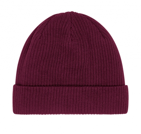 Muts Biologisch Cotton Beanie Beechfield B50 Burgundy