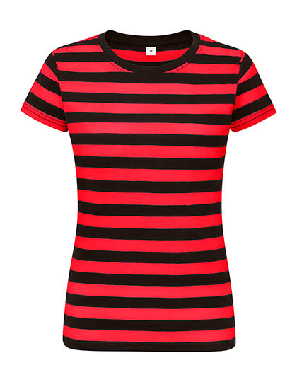 T-shirt dames Mantis Stripy T M110S - Black / Red