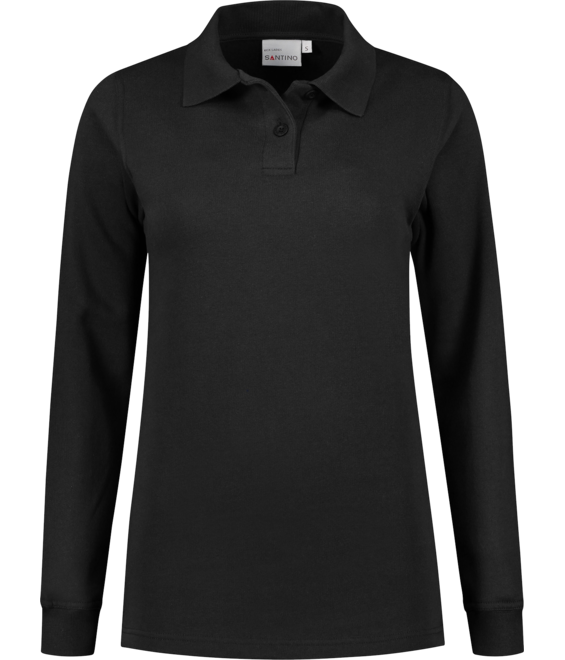 Dames Polosweater Santino Rick zwart