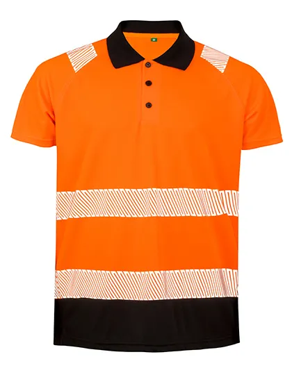 Veiligheid Polo Result Recycled R501X in Veiligheid Polo Result Recycled R501X Fluo Oranje-Zwart