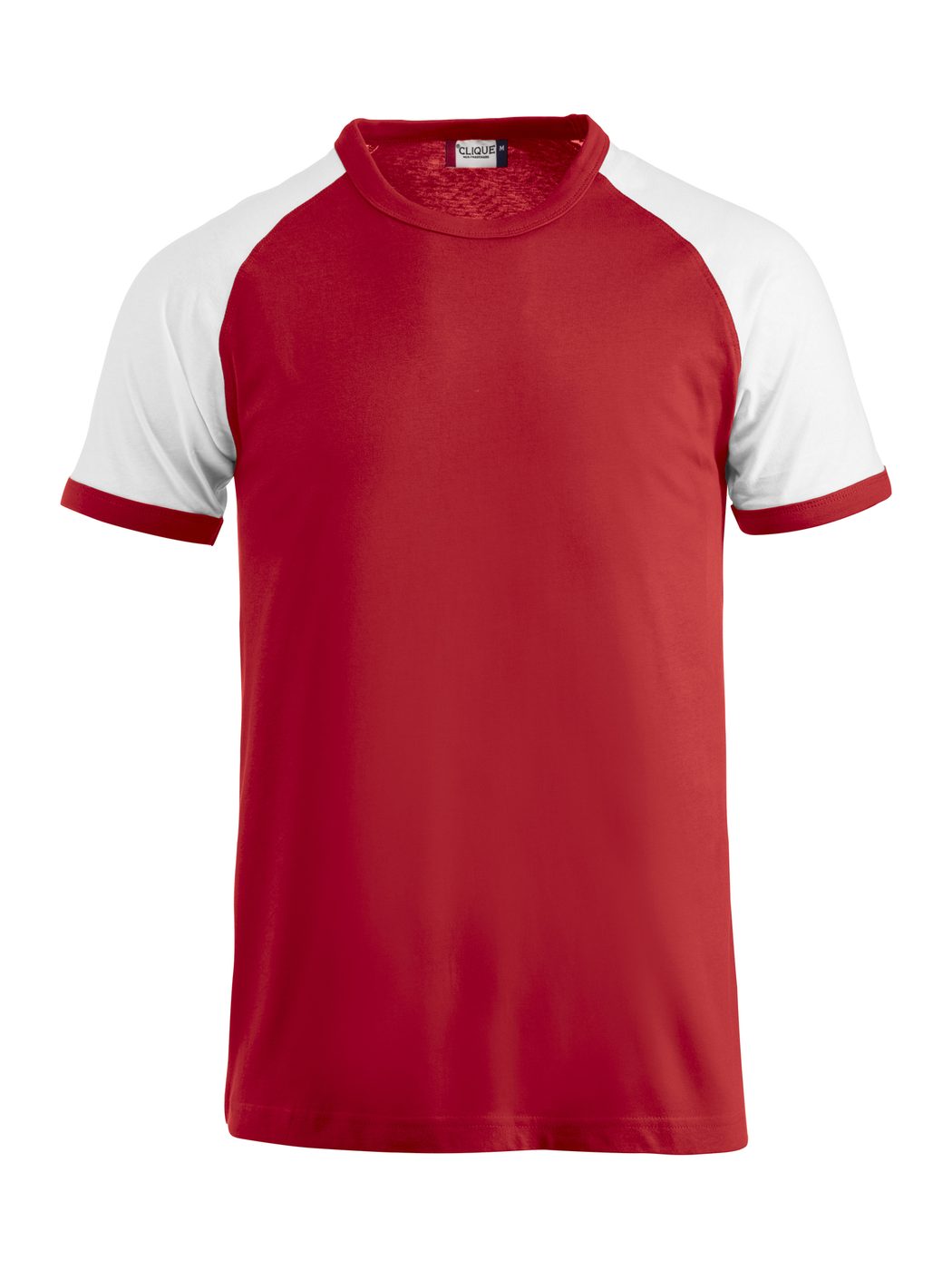 Heren T-shirt Clique Raglan-T 029326 - Red-White
