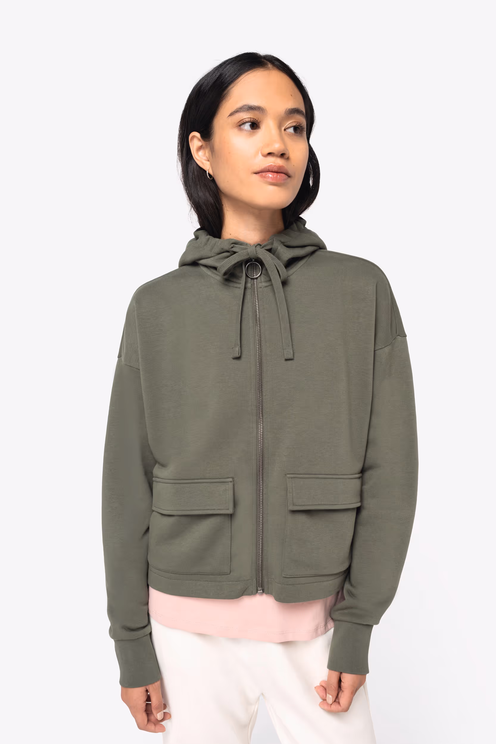Dames Hoodie Full Zip Native Spirit Ecologisch NS409