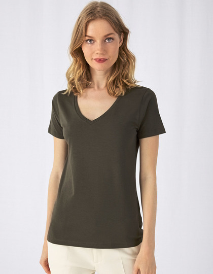 Dames T-shirt V hals Biologisch B&C Inspire TW045
