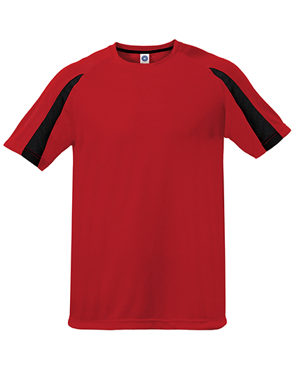 Goedkope Sportshirt Starworld Unisex Contrast SW309 - Fiesta Red / Black