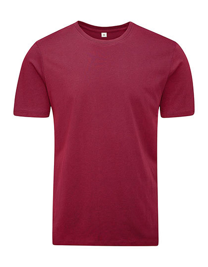 Heren T-shirt Organisch Mantis M01 - Burgundy