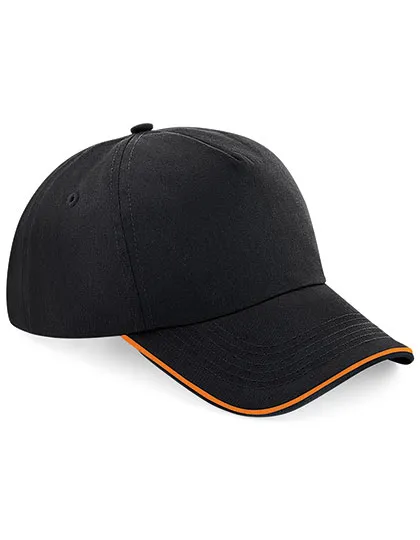 Cap 5 Panel Beechfield B25c in Cap 5 Panel Beechfield B25c - Black/Orange