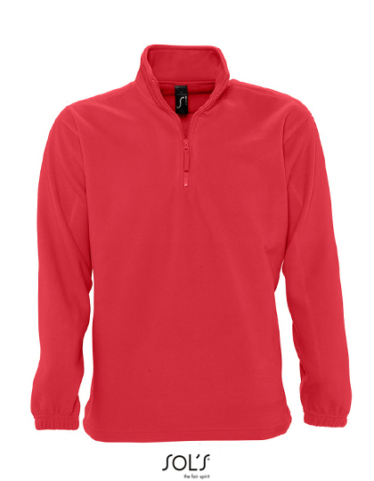 Heren Fleece Sweater Sol's Ness 56000 Rood