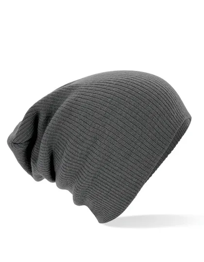 Dames Muts Beechfield Slouch Beanie in Slouch Beanie Smoke Grey