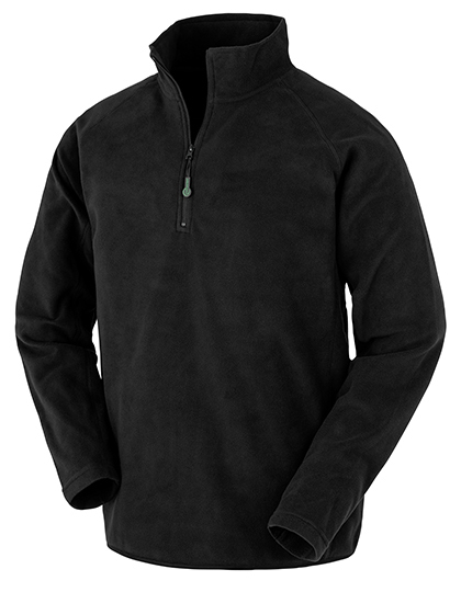 Heren Fleece Sweater Recycled Result R905X Zwart