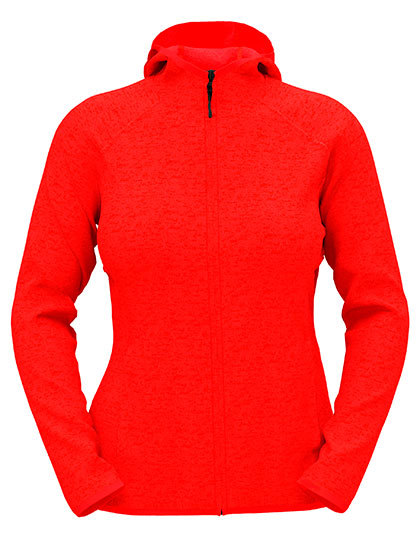 Dames Fleece Vest met Capuchon ST5560 Scarlet Red Heather