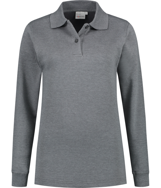 Dames Polosweater Santino Rick donker grijs