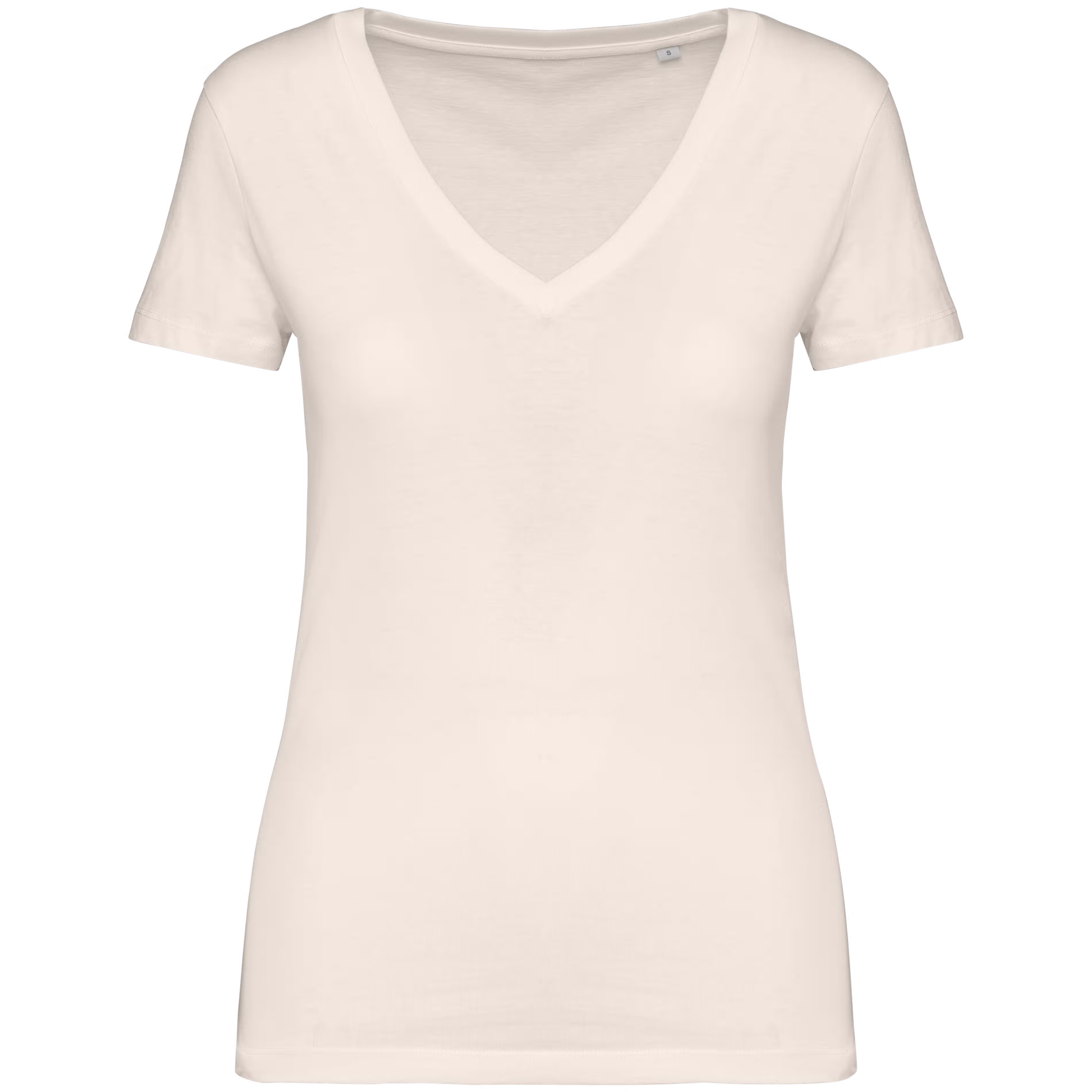 Dames T-shirt Native Spirit Ecologisch V-hals NS334 - Ivory