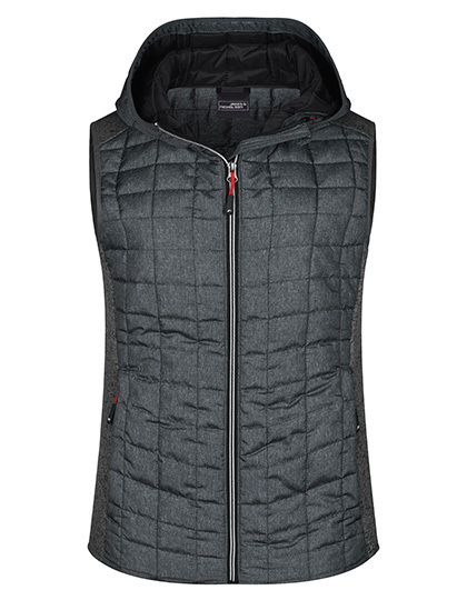 Dames Bodywarmer Daiber Knitted Hybrid JN767 Grijs-Anthracite