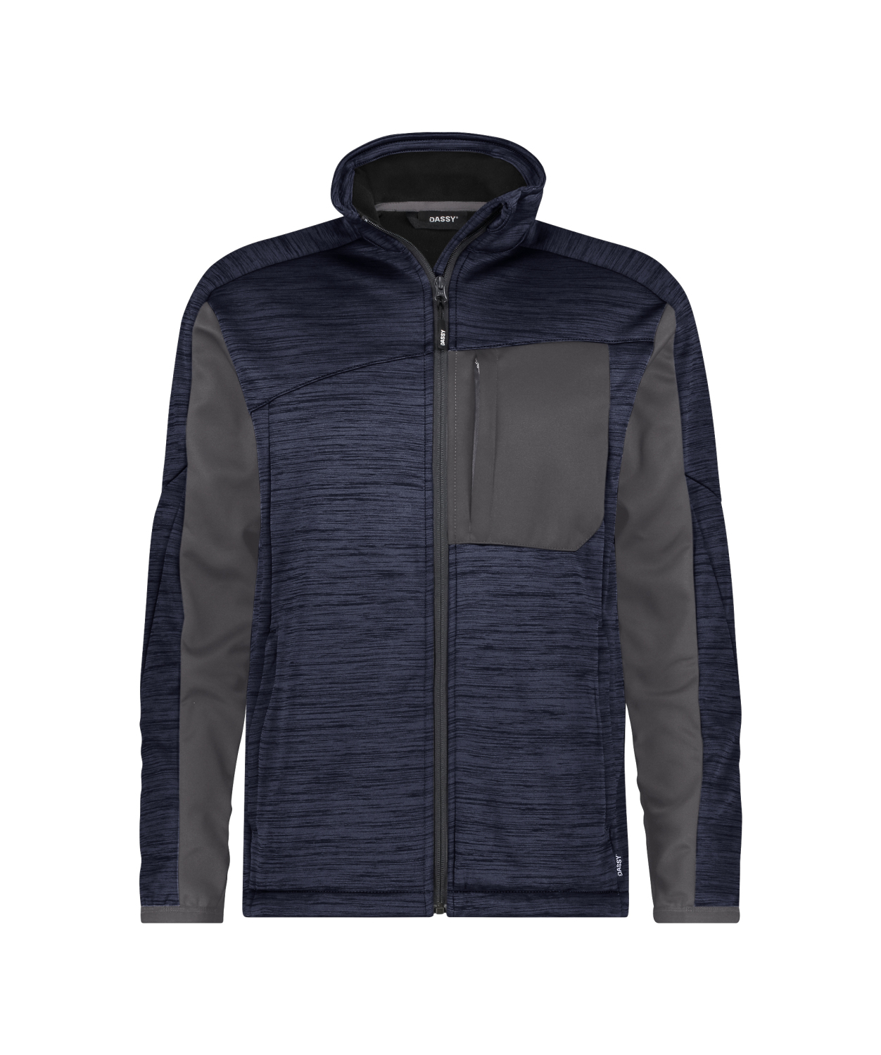 DASSY Fleece Vest Convex Next NACHT BLAUW-ANTRACIET GRIJS