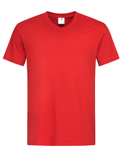 Heren T-shirt V Hals Stedman Classic-T ST2300 - Scarlet Red