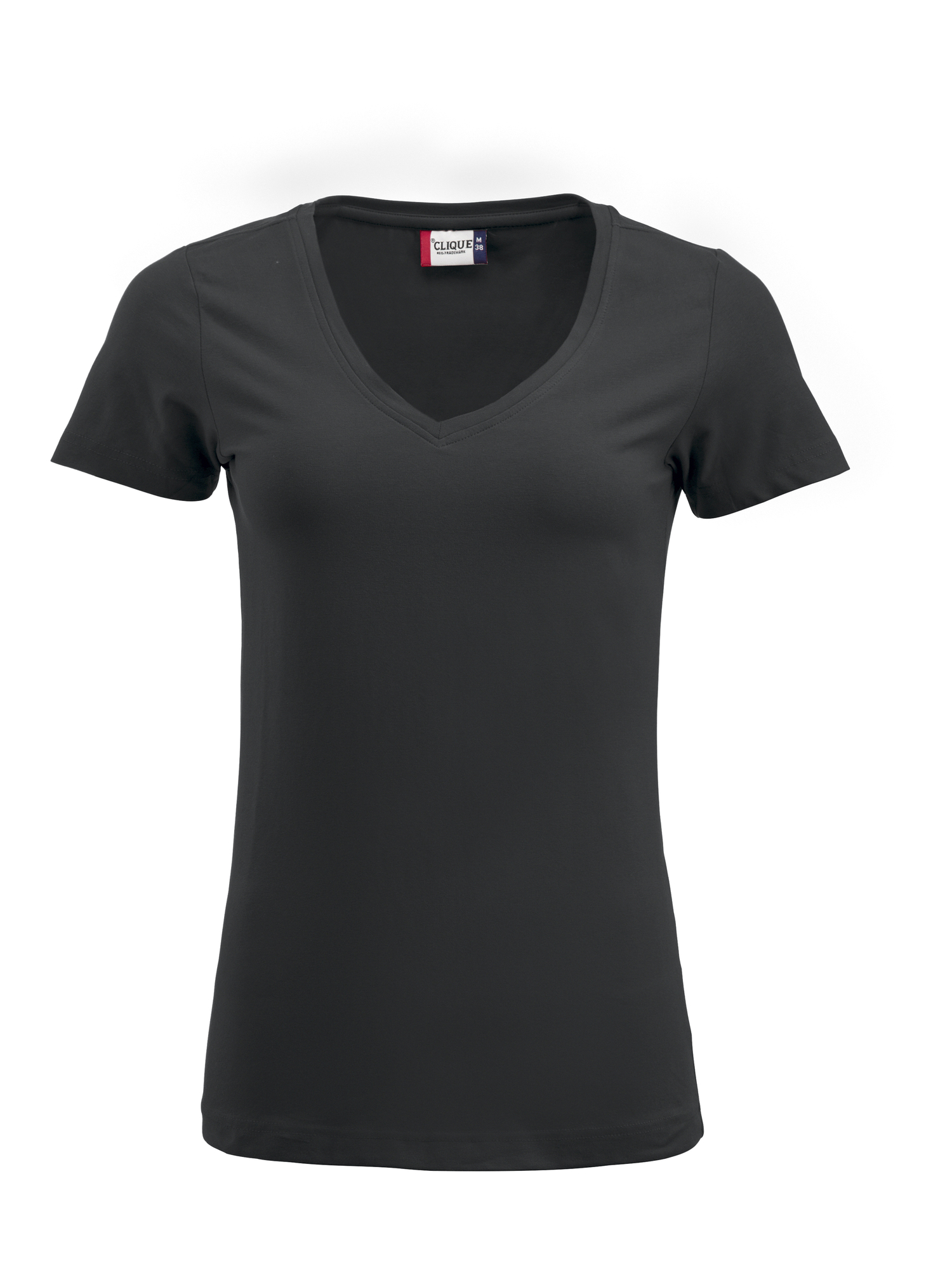Dames T-shirt V hals Clique Arden 029318 - Black