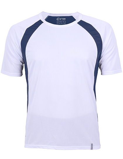 Heren Sportshirt CONA SPORTS Pace Tech Tee CS05 - White / Navy